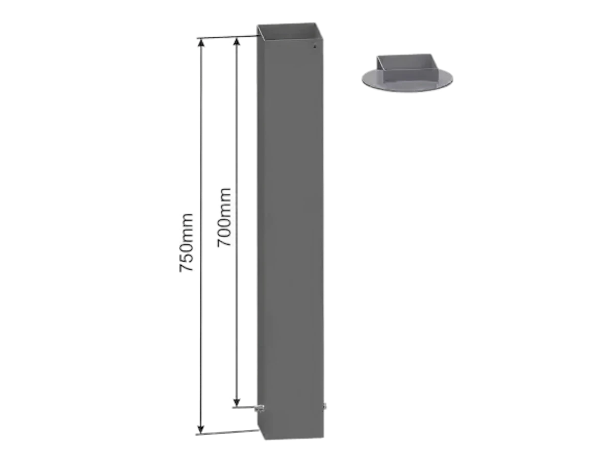 Attachment sleeves for basketball goal - 100mm x 100mm