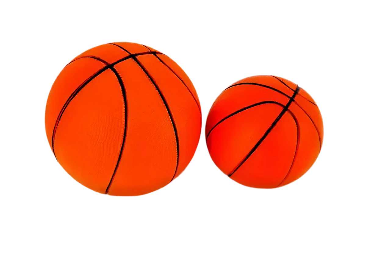 Set of 5 foam basketball size 2 (diameter 14cm)