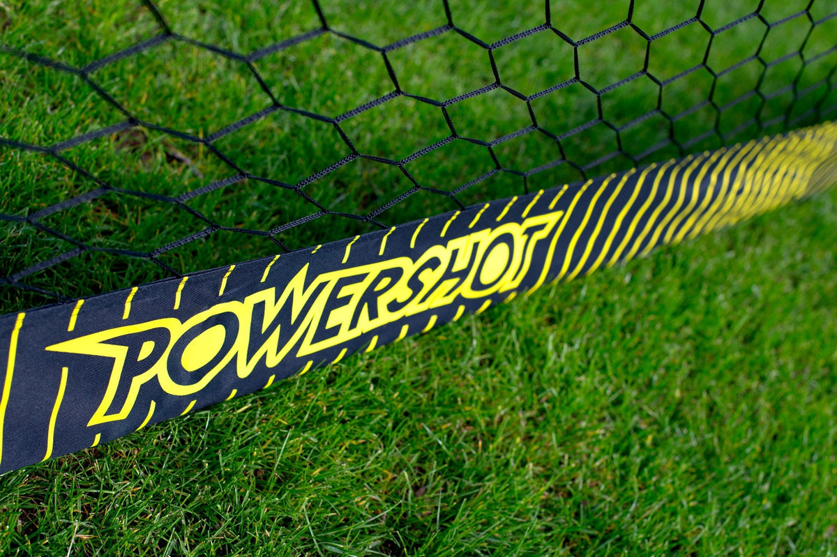 Black steel football goal - 4m x 2m Powershot