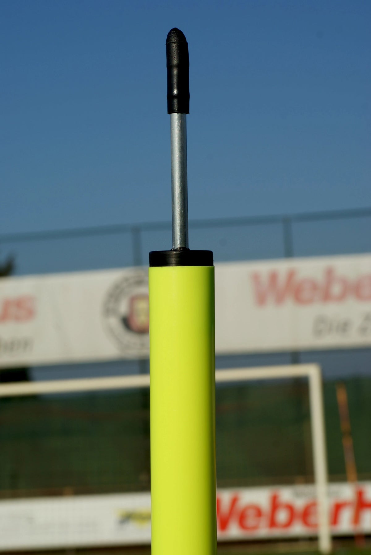 Set of 10 Neon Yellow Slalom Poles with Ground Spikes – 172cm