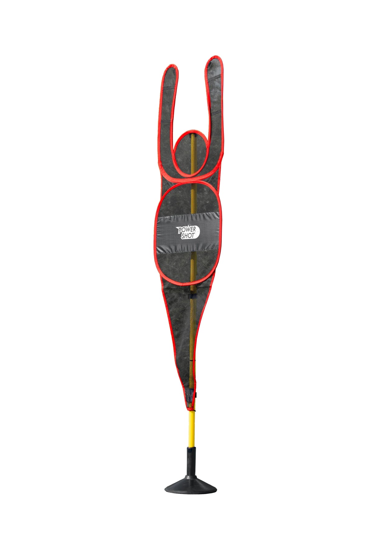 Basketball defensive mannequin with slalom pole and weighted foot
