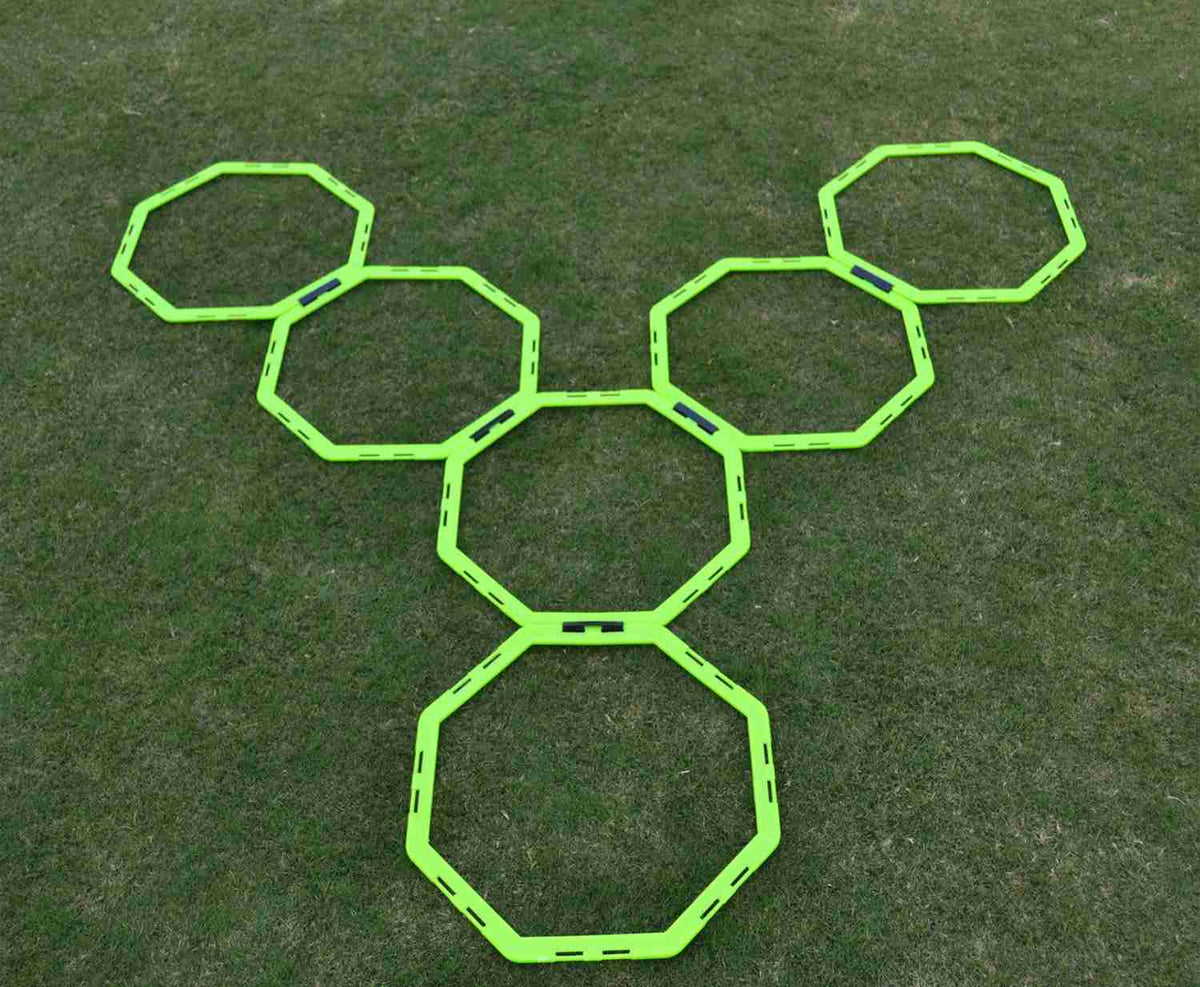 Octagonal agility ladder with carry bag