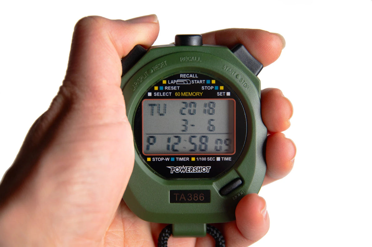 Stopwatch memorizes up to 60 laps