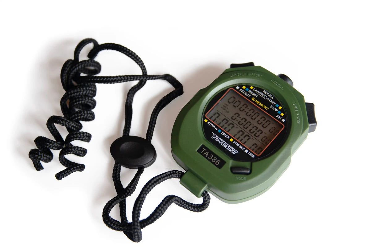 Stopwatch memorizes up to 60 laps