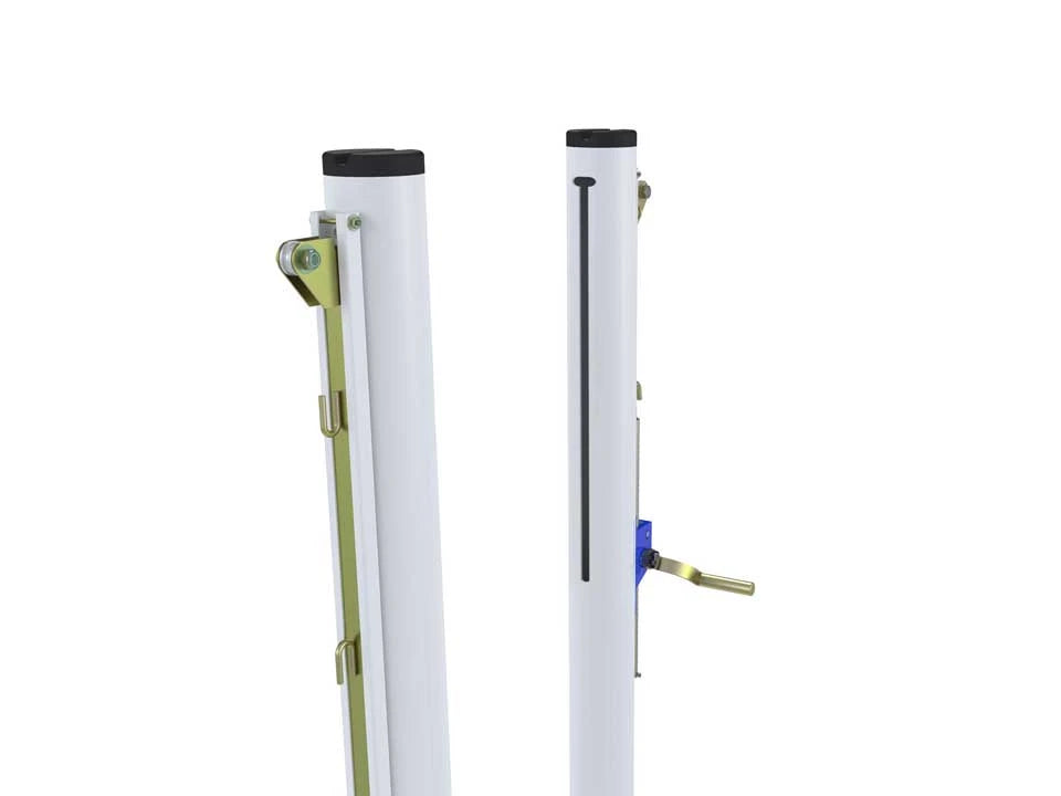 Steel volleyball posts competition - 90mm diameter with sleeves