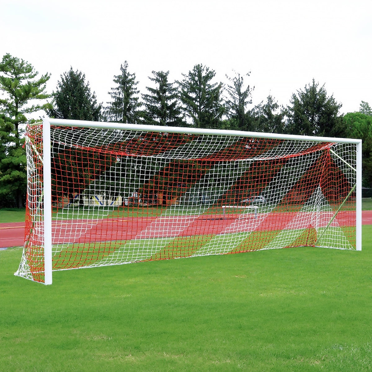 Transportable professional 11-a-side football goal aluminium - 7.32m x 2.44m with net Powershot