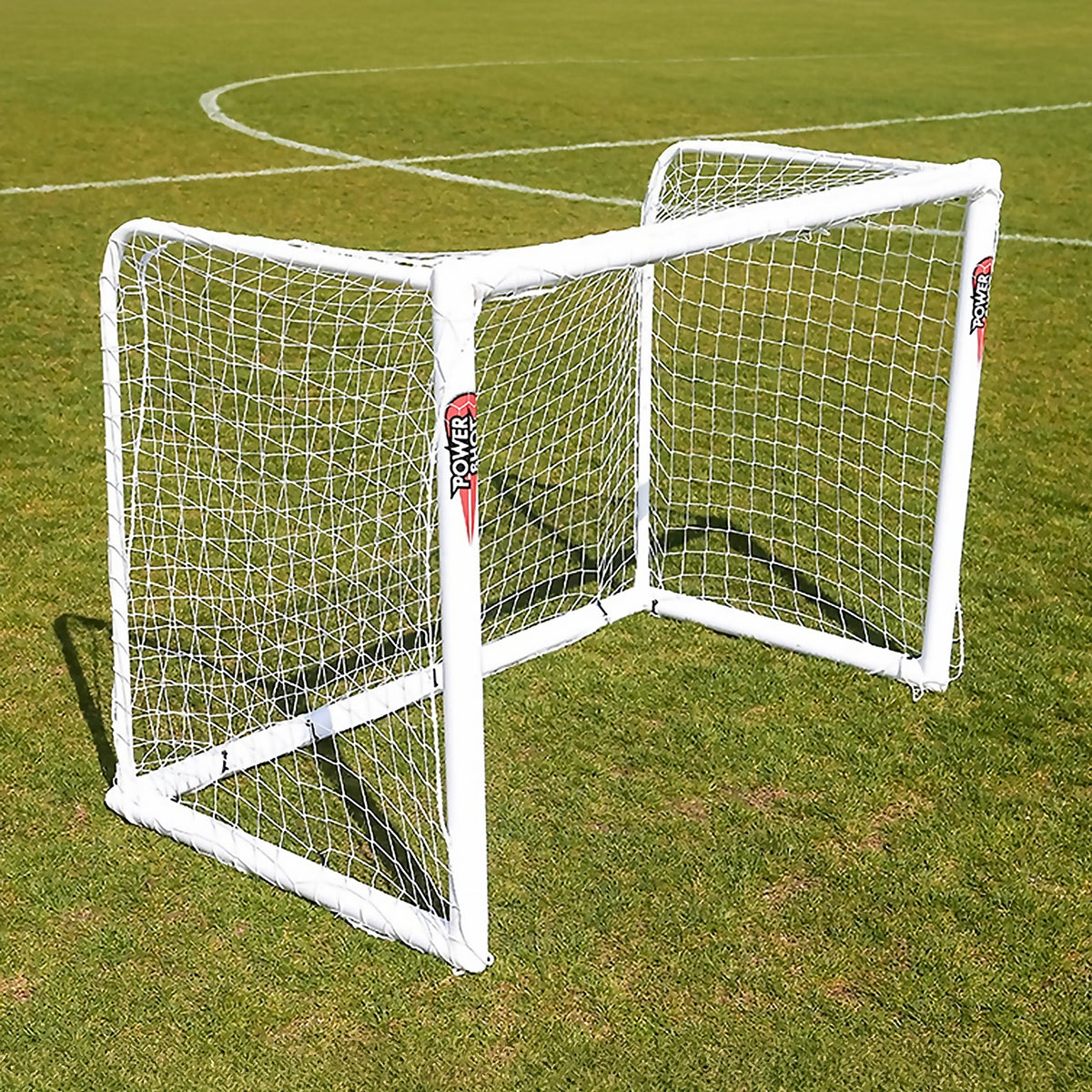 STADIUM Football goal - 1.2m x 0.8m - uPVC - White Powershot