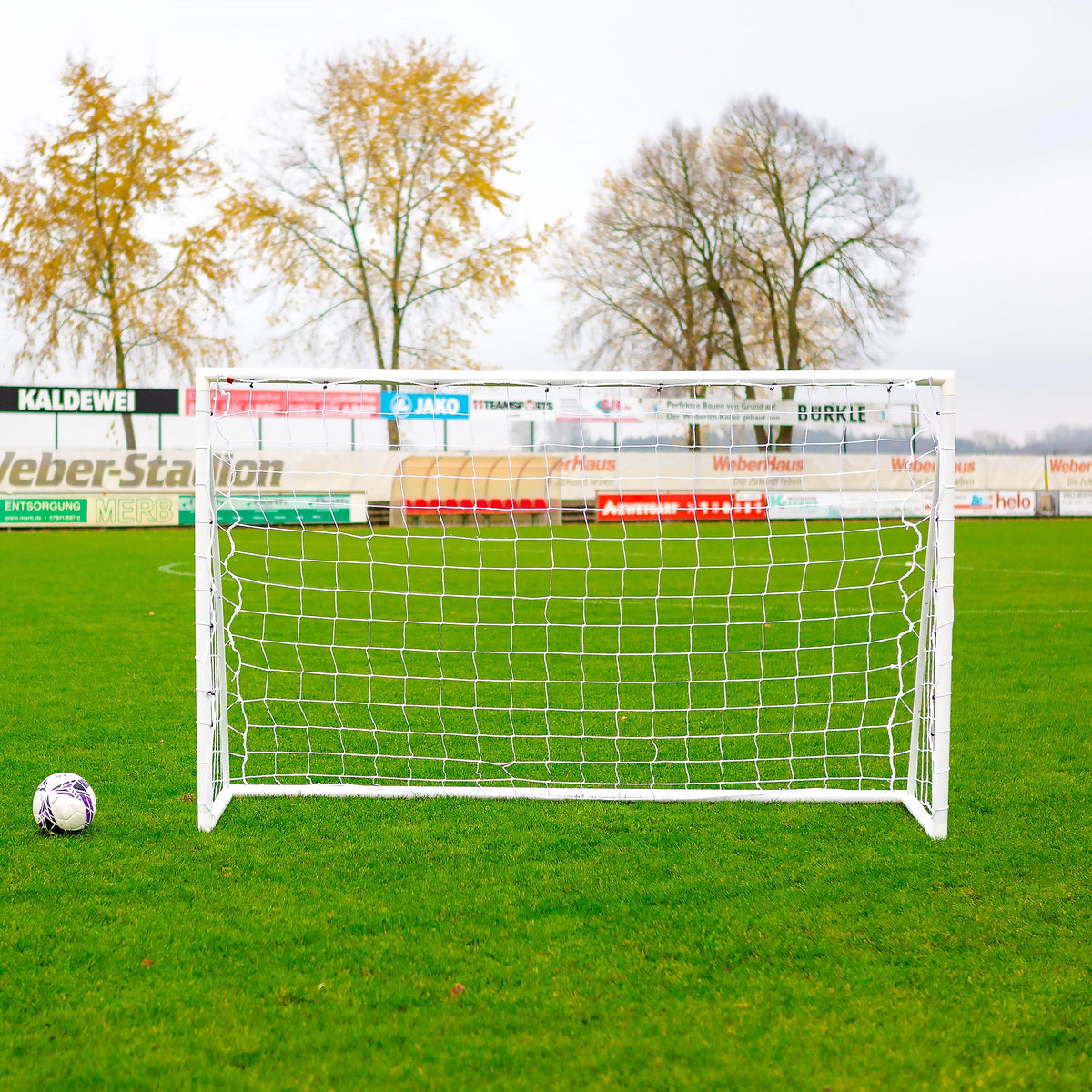 Football goal - 2.4m x 1.5m - uPVC white Powershot